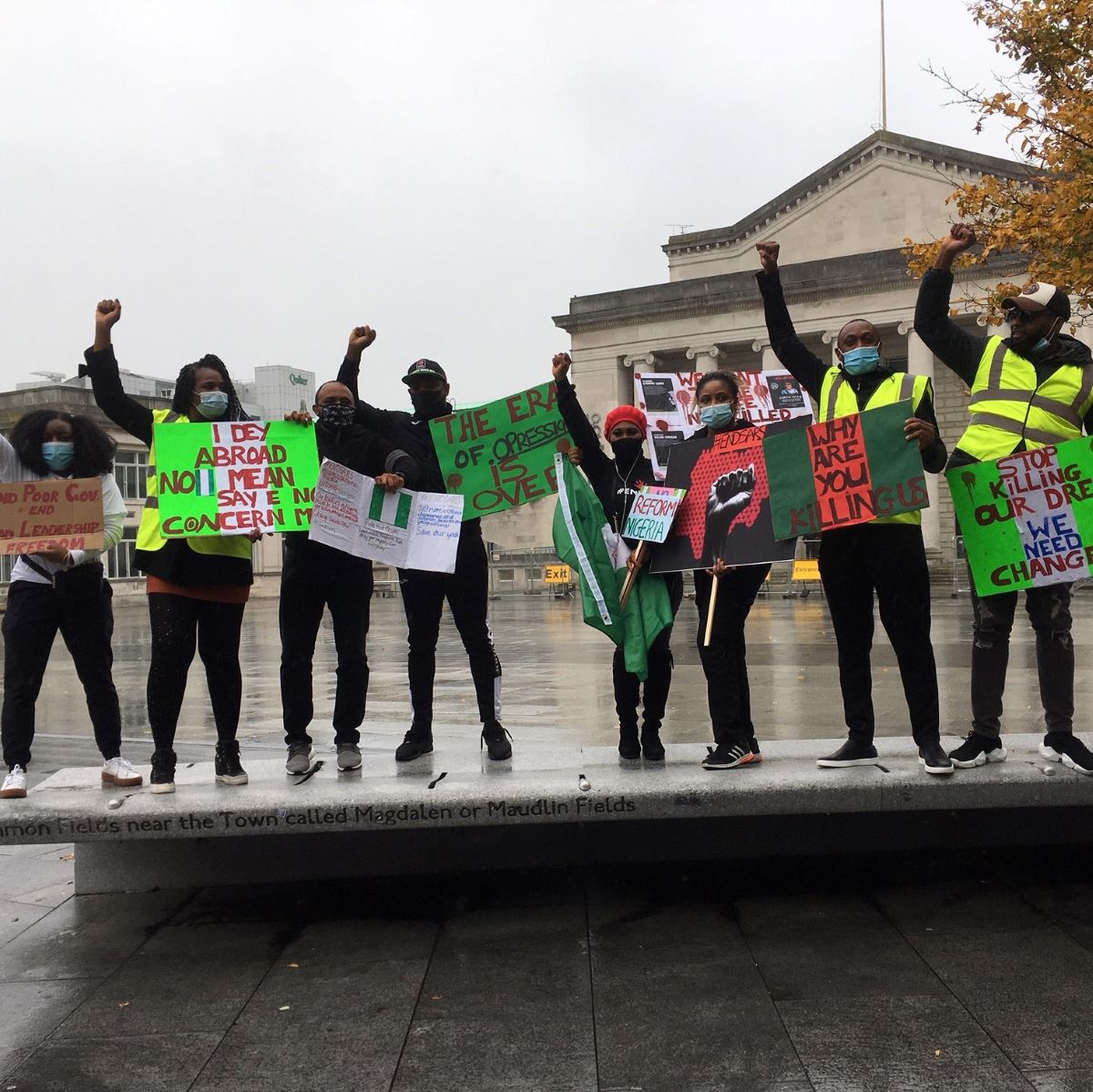 End SARS protest held in Southampton in solidarity with the people of Nigeria