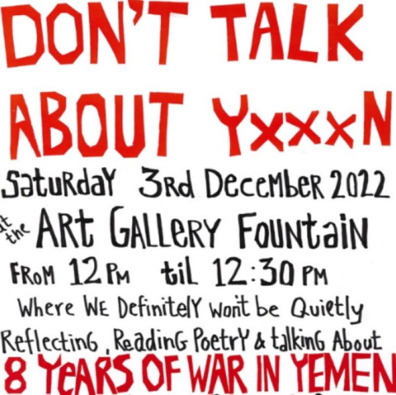 DON’T TALK ABOUT Y***N national day of Solidarity with Yemen comes to Southampton on December 3