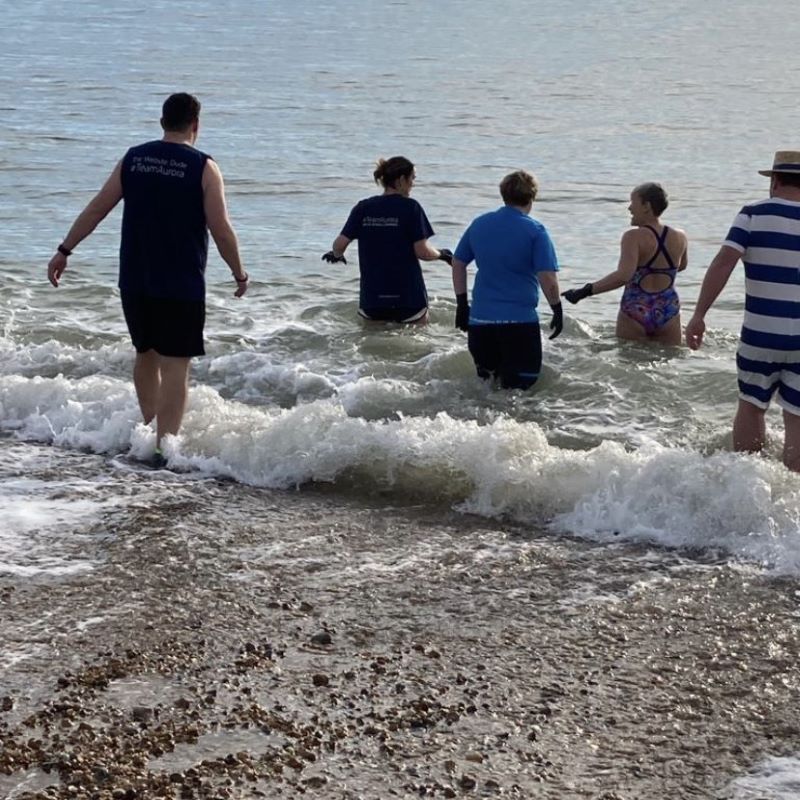 Hampshire domestic abuse charity raises more than £4,000 with annual Sea Swim for Survivors.