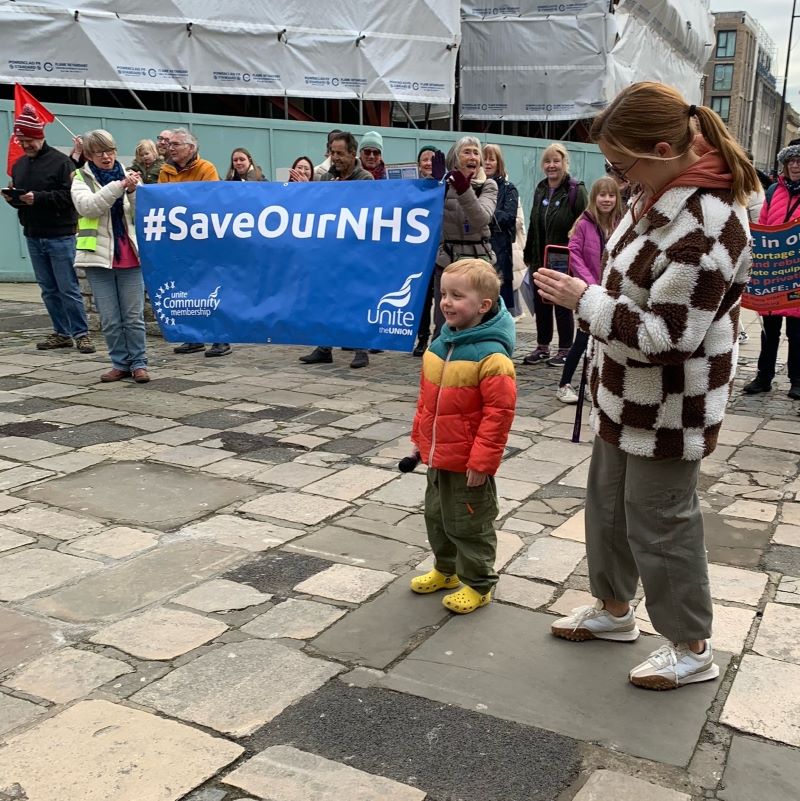 Campaigners to save the NHS march through Southampton