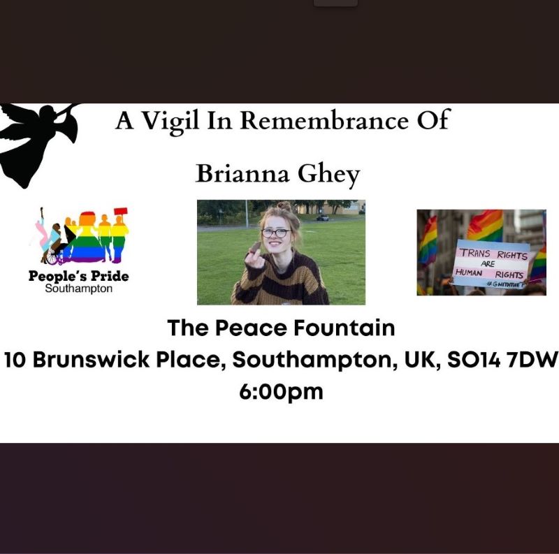 Southampton vigil to be held in memory of Brianna Ghey